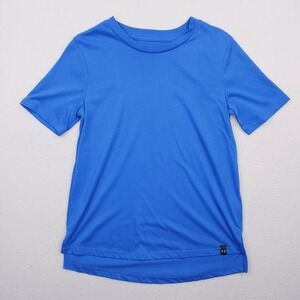 Under Armour Shirt Womens Small Blue Loose Short Sleeve Gym Athletic Top
